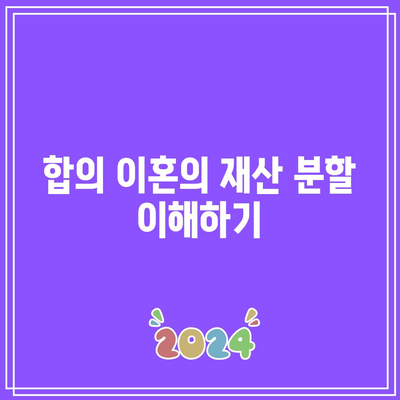 합의 이혼의 재산 분할 절차