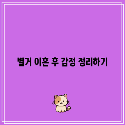 별거 이혼 시 이별 대처 방법