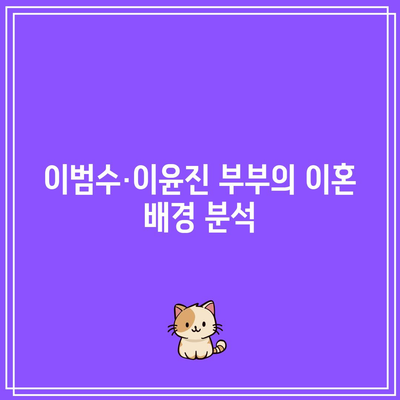 이범수·이윤진 부부, 합의 이혼 불발