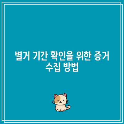 별거 이혼 소송에서 필요한 증명