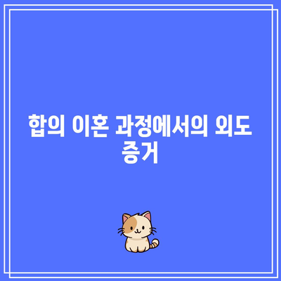 별거 중 외도 유무에 따른 합의 이혼과 위자료