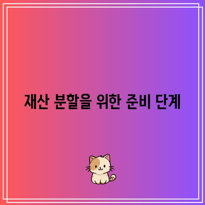 재산 조사를 바탕으로 한 별거이혼 전략