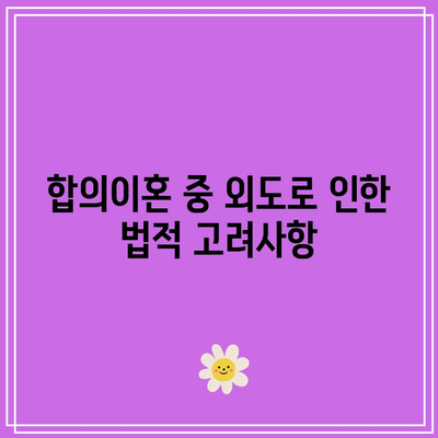 합의이혼 절차: 외도 사항 기재 서류