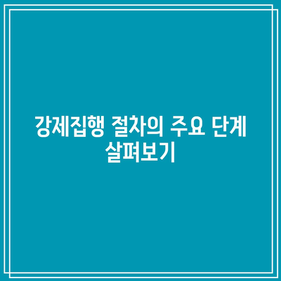 명도소송 강제집행 과정 정리