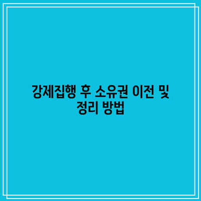 명도소송 강제집행 과정 분석 체크리스트