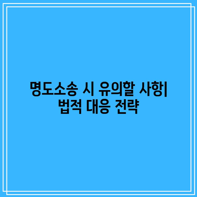 상가 강제집행을 위한 명도소송: 확실한 방안 탐구