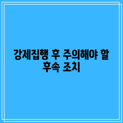 명도소송 강제집행 과정 정리