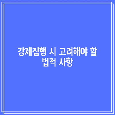 명도소송 강제집행 단계별 안내