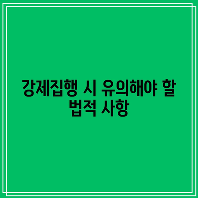 명도소송 강제집행이라는 강제 대책