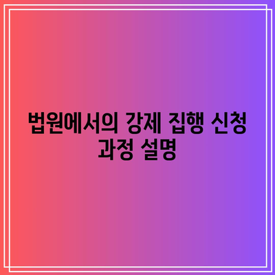 명도소송 강제 집행 과정의 법적 이해