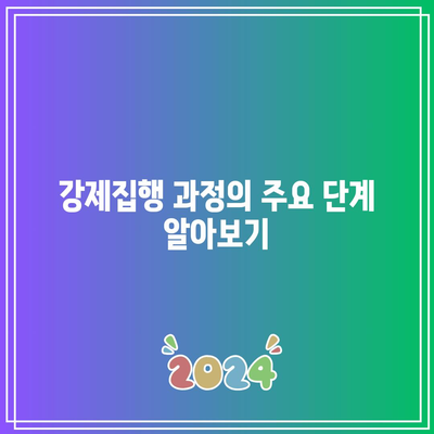 명도소송 강제집행 절차 및 고려 사항