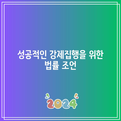 명도소송 강제집행의 합법적 처리 방법