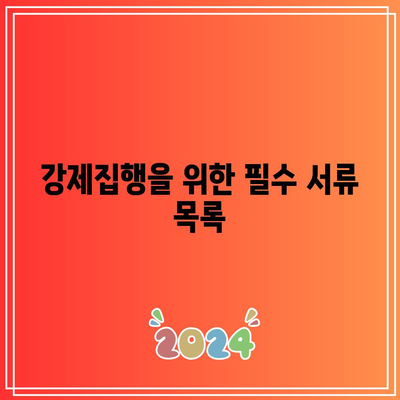 명도소송 강제집행 과정 정리