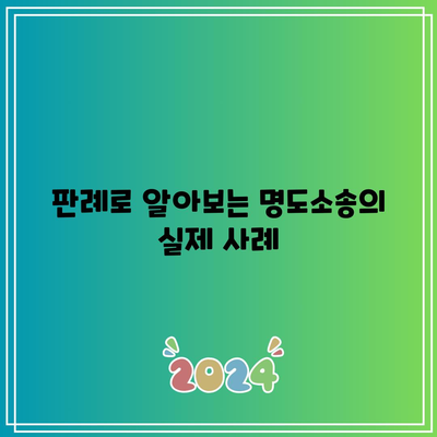 상가 강제집행을 위한 명도소송의 역할과 확실한 방안