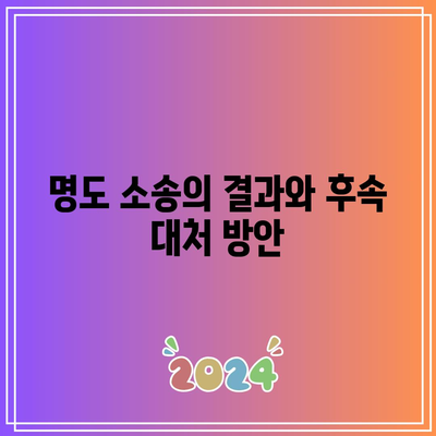 명도 소송 강제 집행: 법적 과정 개요