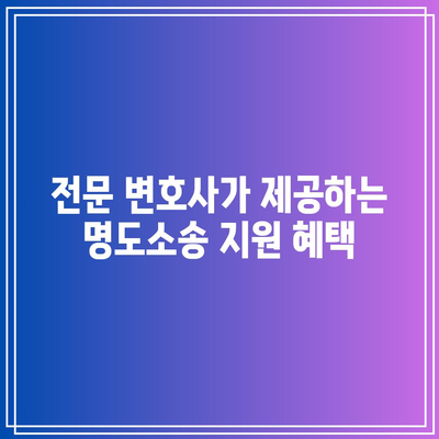 명도소송 강제집행: 전문 변호사의 지원