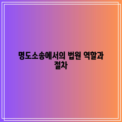 명도소송 강제집행 법적 절차 알아보기