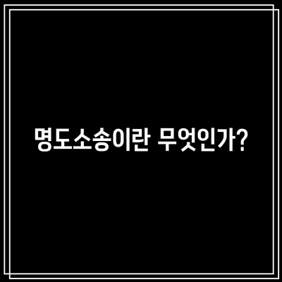 부동산 강제집행을 위한 명도소송: 이유와 절차