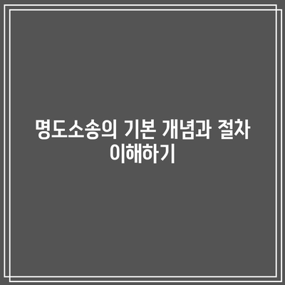 명도소송 강제집행: 전문 변호사의 지원