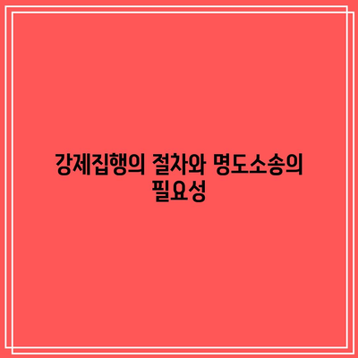 명도소송 전문 변호사의 강제집행 지원