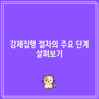 명도소송 강제집행 단계별 안내