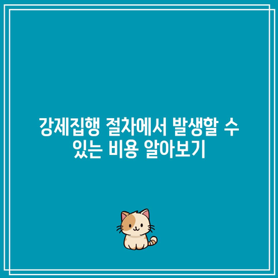 부산 명도소송 강제집행 절차 비용을 합리적으로 관리하세요