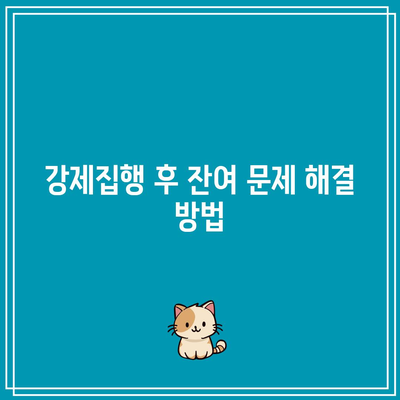 명도소송 강제집행: 합법적 절차 안내