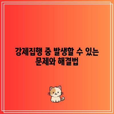 명도소송 강제집행 절차 정리 사항