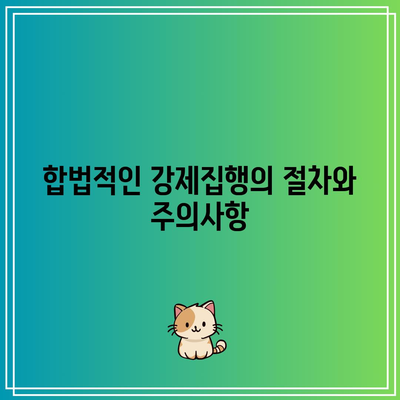 명도소송 강제집행 합법적 절차