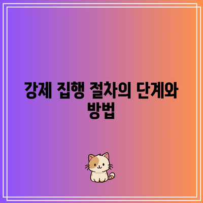 명도 소송 강제 집행: 법적 과정 개요