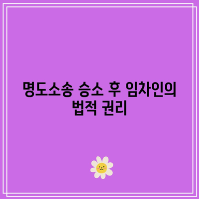 명도소송 승소 후 임차인 미퇴거 대응 조치