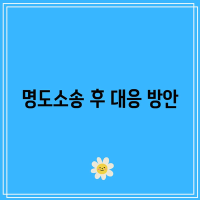 명도소송 강제집행의 합법적 진행