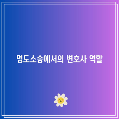 명도소송 강제집행: 절차적 이해