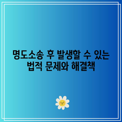 명도소송 강제집행 법률 행동 절차